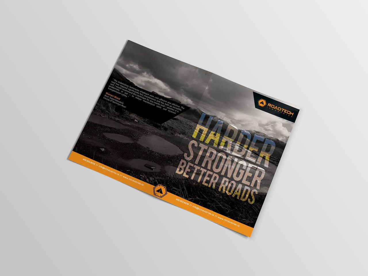 RoadTech Construction Brochure Design