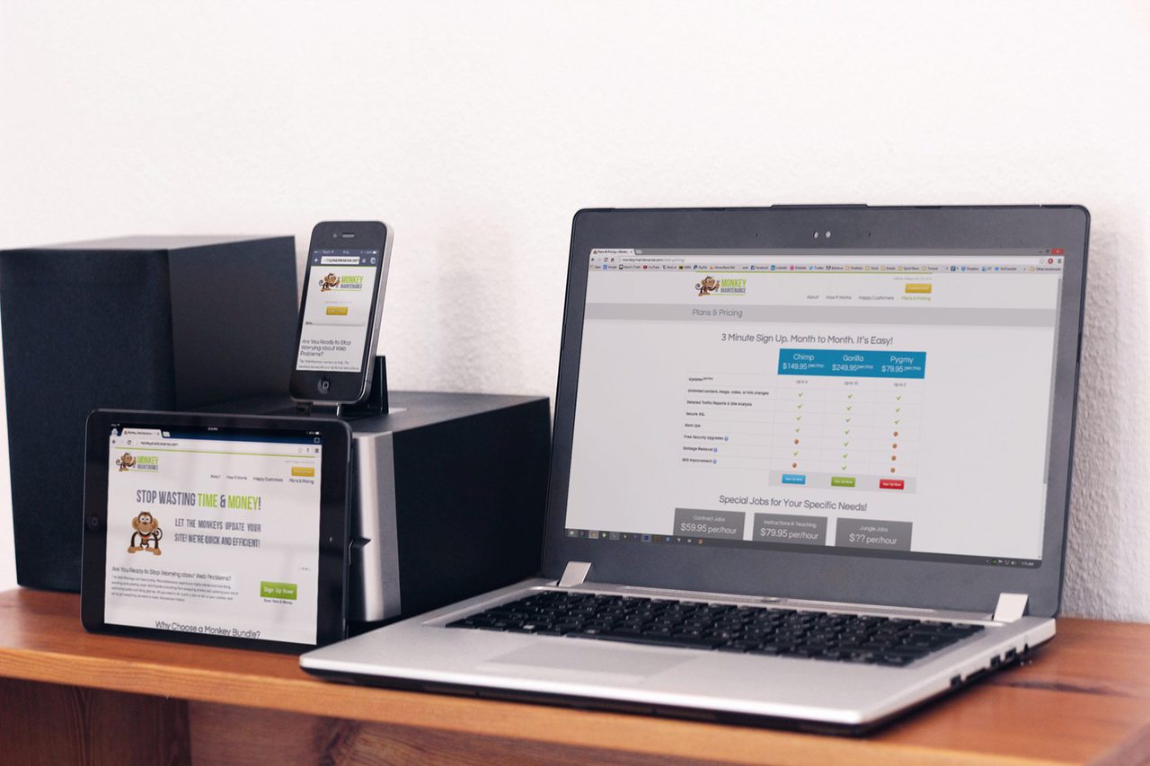 Monkey Maintenance Website Design