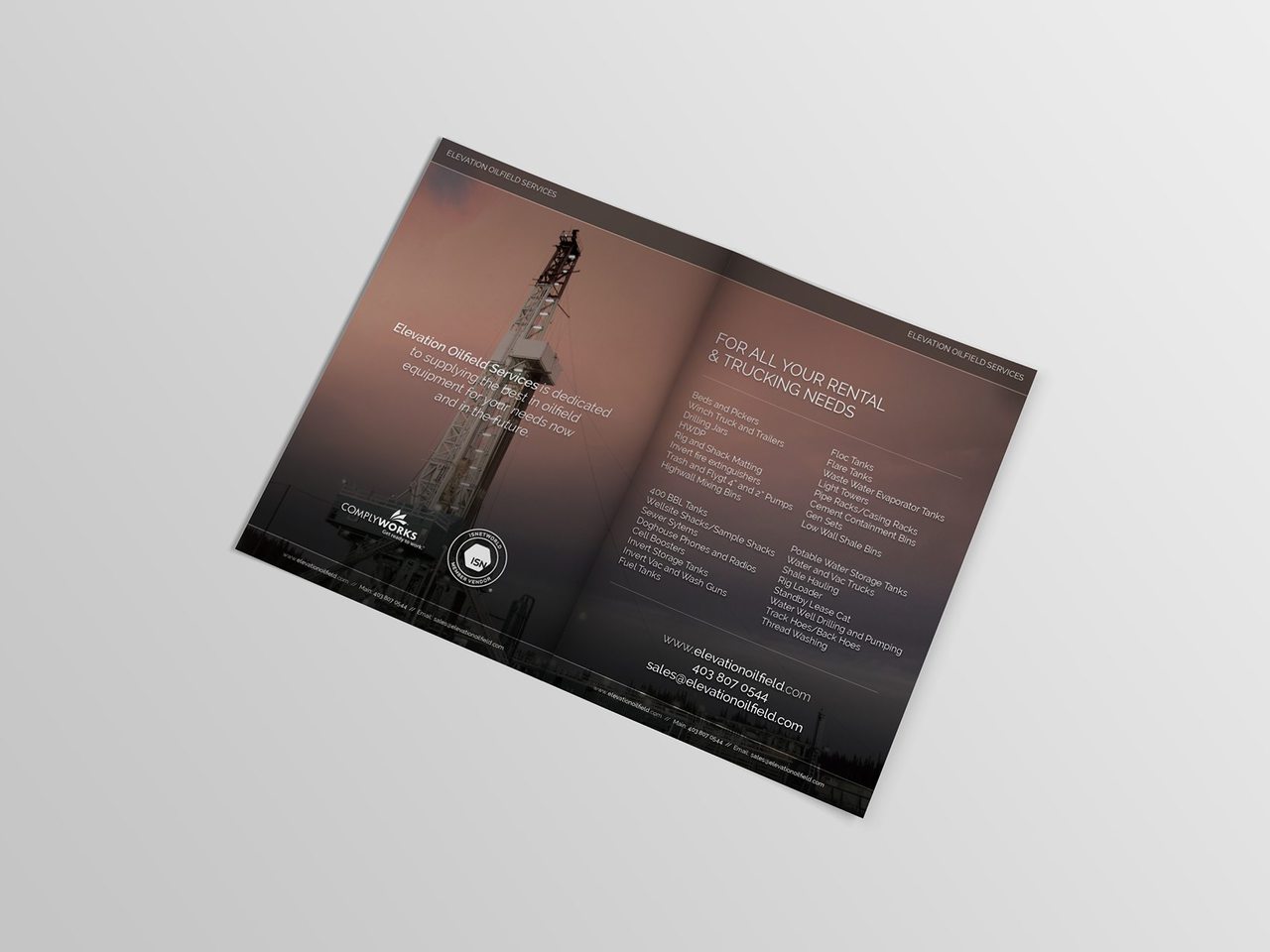 Elevation Oilfield Calgary Print Brochure Design