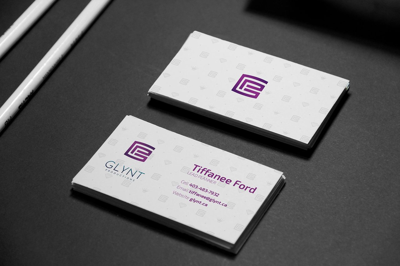 Glynt Productions Calgary Business Card Design