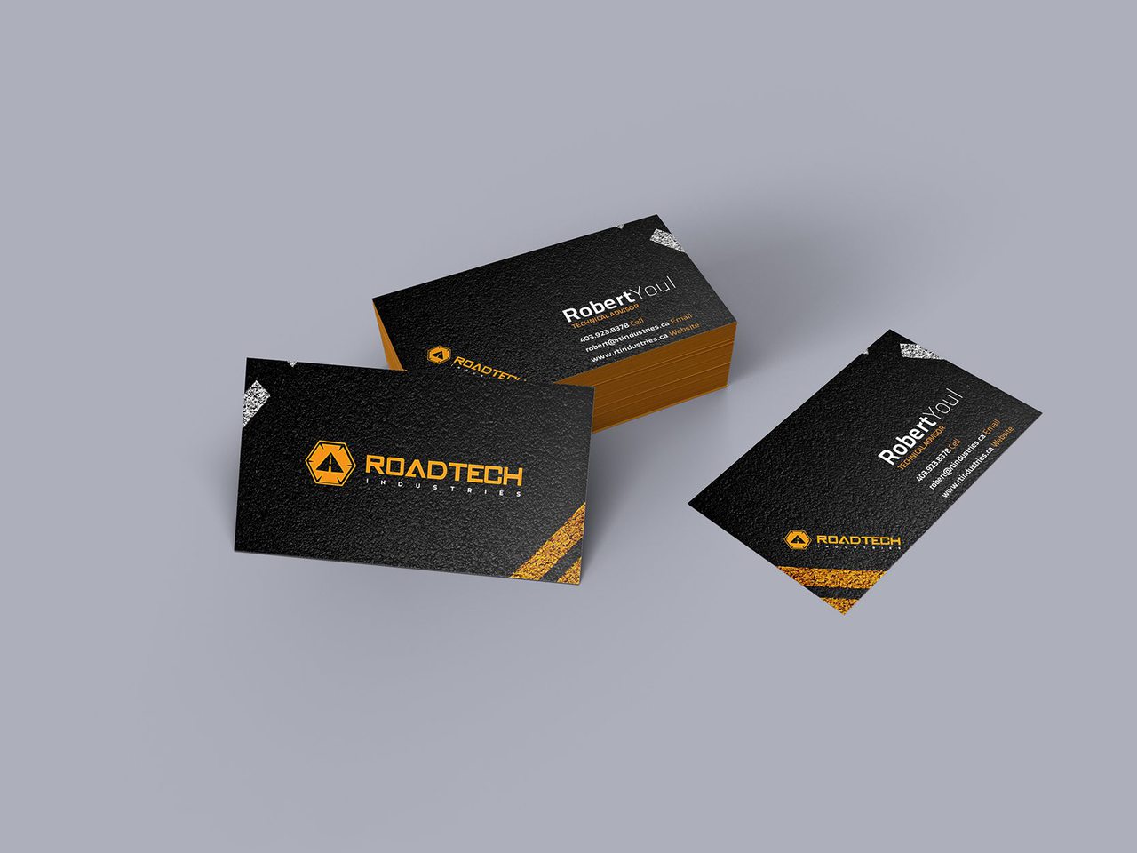 RoadTech Calgary Business Card Design