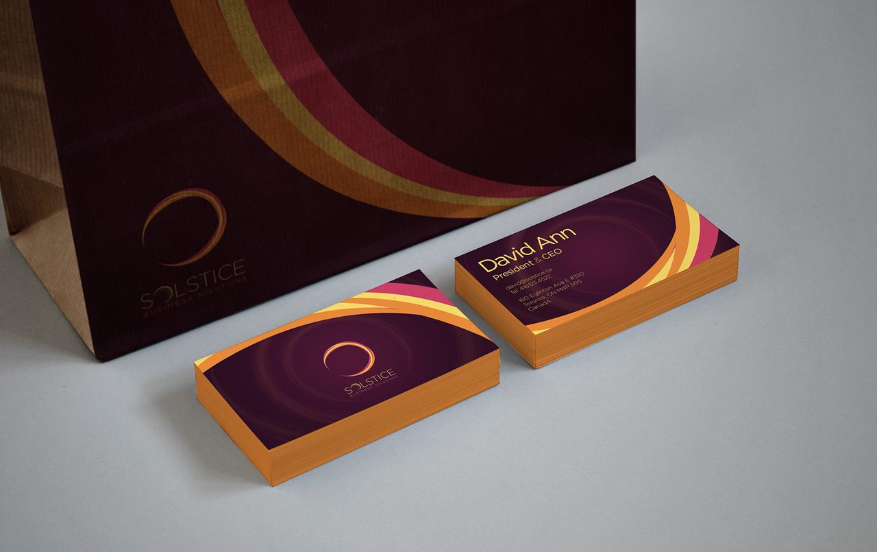 Solstice Calgary Business Card Design