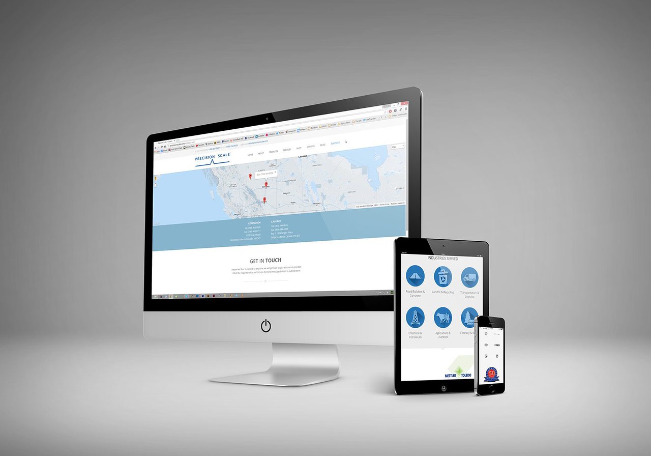 Precision Scale Calgary Website Design