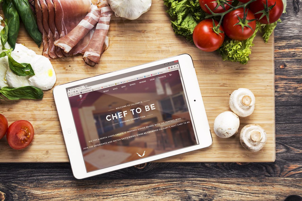 Chef to Be Cooking Competition Website Design Calgary