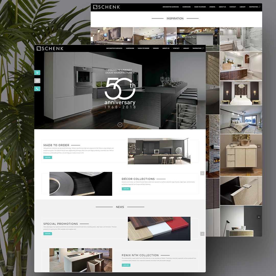 Schenk Homepage Website Mockup
