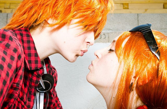 orange hair team up