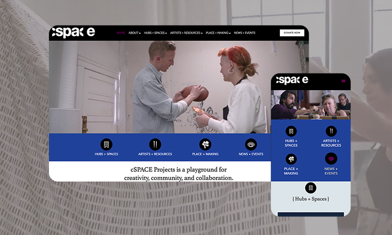 Screenshot of cSPACE Projects Website