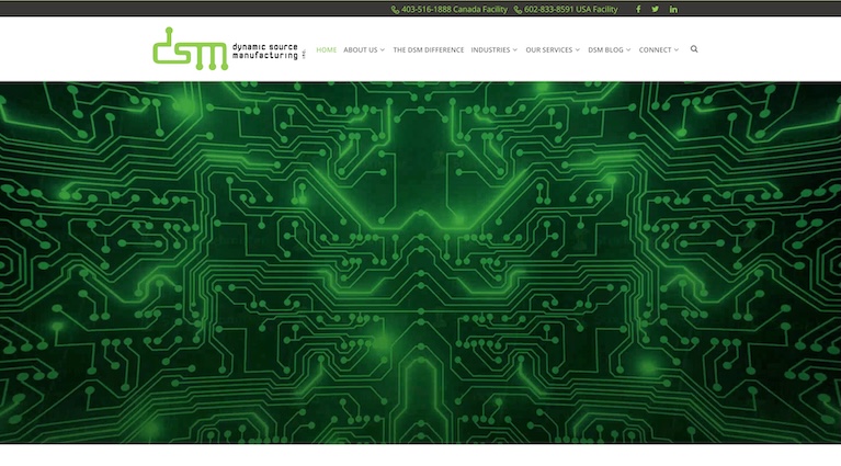 talonX Creative Agency - Dynamic Source Manufacturing (DSM) Calgary Web Design Agency
