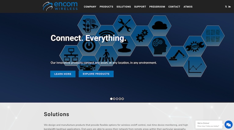 talonX Creative Agency - Encom Wireless Data Solutions Calgary Web Design Agency